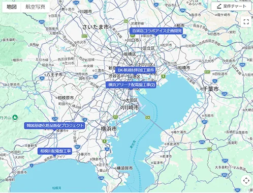 案件マップ（地図上に案件を表示）